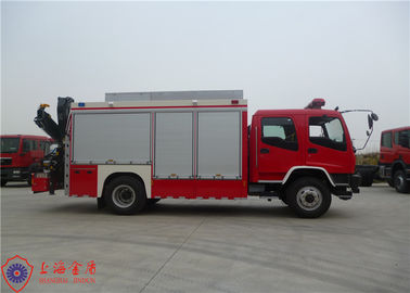ISUZU Chassis Rescue Fire Truck Max Speed 95KM/H Traction Rope Length 28M