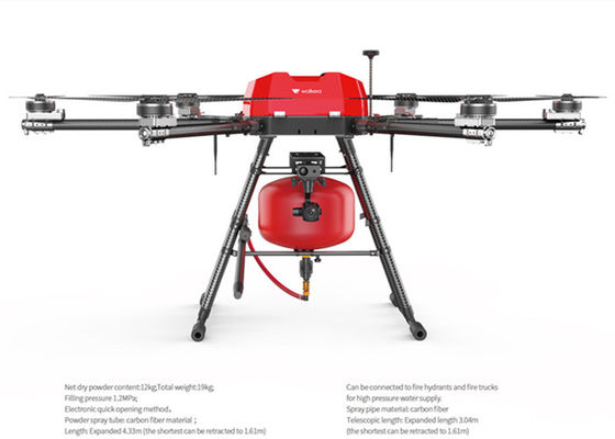 ISO Six Axis Rescue Folding Arm Fire Fighting Drone