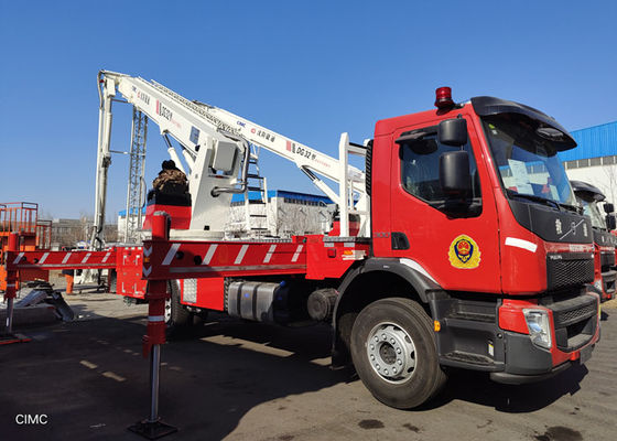 85km/H 315L Aerial Platform Fire Truck 2 Up Telescopic Boom