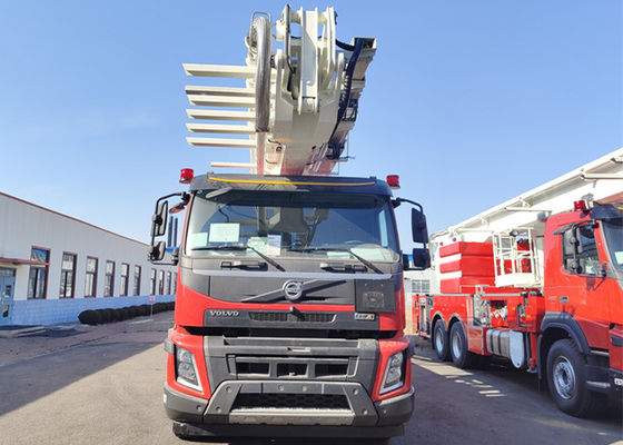 Turning Dia22m Aerial Ladder Fire Truck 9230Kg Net Weight 2 Seats H Style