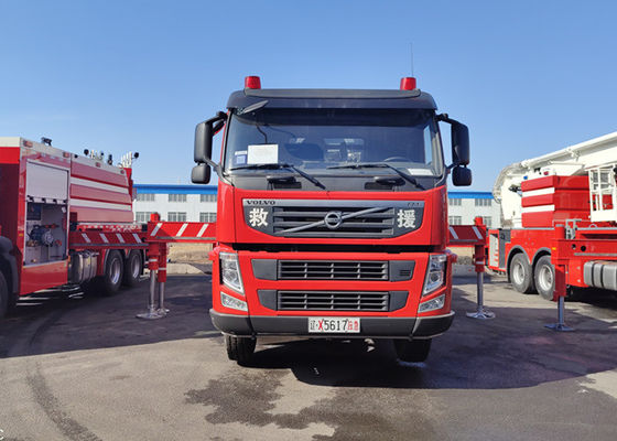VOLVO 598hp Power Aerial Ladder Fire Fighting Engine With 4 Telescopic Booms