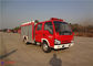 Red Painting Rear Mount Pump Fire Truck , MSB Manual Gearbox Industrial Fire Truck
