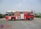 Stainless Steel Fire Pump Aerial Platform Fire Truck , Wheel Base 5550mm Aerial Ladder Truck