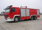 Monolithic Clutch Pumper Fire Truck , Fire Fighting Vehicles With Flat Top Four Door Length Cab