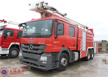 High Spraying Water Tower Fire Truck Benz Chassis 32 Meters Working Height