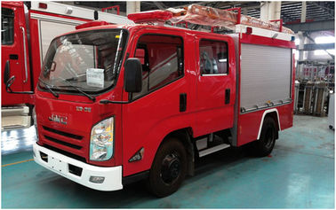 Light Duty Large Space Cab Water Tanker Fire Truck 4x2 Drive With 100W Alarm System