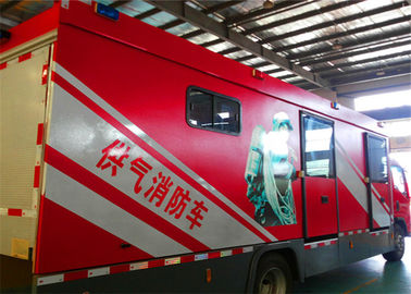 Multi Functional Three Seats Gas Supply Fire Trucks Ten Tons Big Capacity