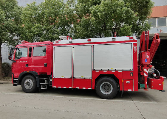 8m Radius Fire Service Emergency Rescue Vehicle with 5.5 Meters Lifting Crane