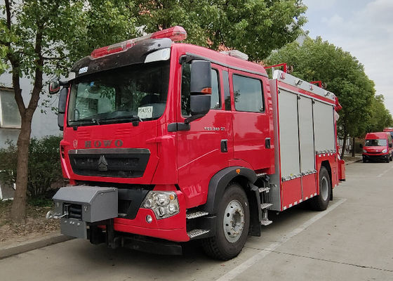 ISO9001 80L/S Fire Pump 4x2 Drive Water Foam Fire Truck with Two Row Cab