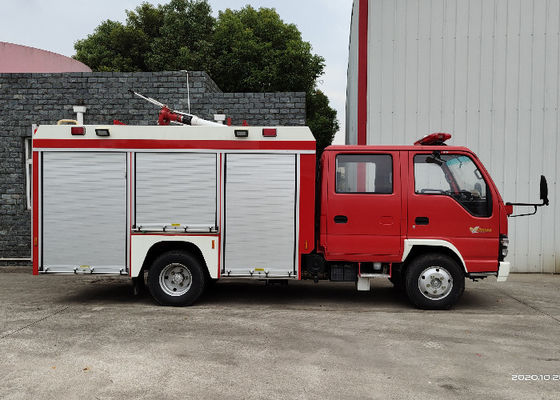 Light-duty 3500 Liters Tank Foam Fire Truck with Two Row Six Seats Cabin