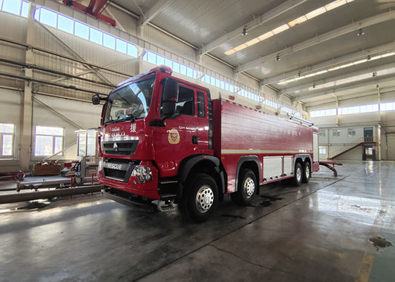15270kg 6x4 Drive Pumper Water Tanker Fire Truck 22m Turning Diameter