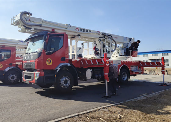 70m Working Height 8x4 32350kg Remote Control Rescue Aerial Ladder Fire Truck