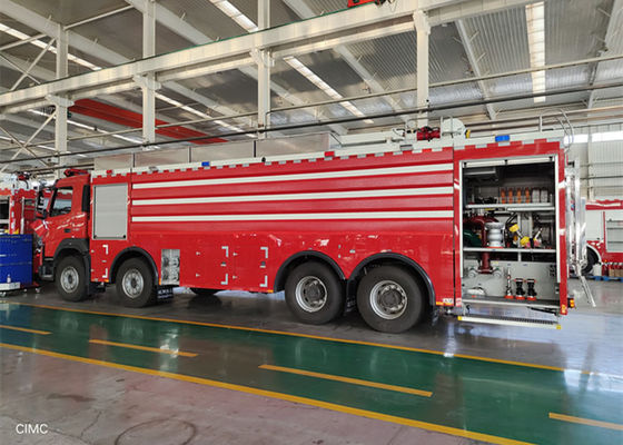 60 Meter Dual Booms Water Tower Fire Truck with 315L Fuel Tank 6000L Liquid Tank