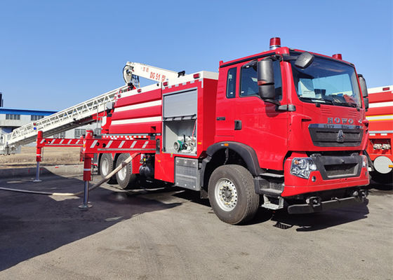 44m Height High Rescue Municipal Aerial Ladder Fire Truck contains Two Seats