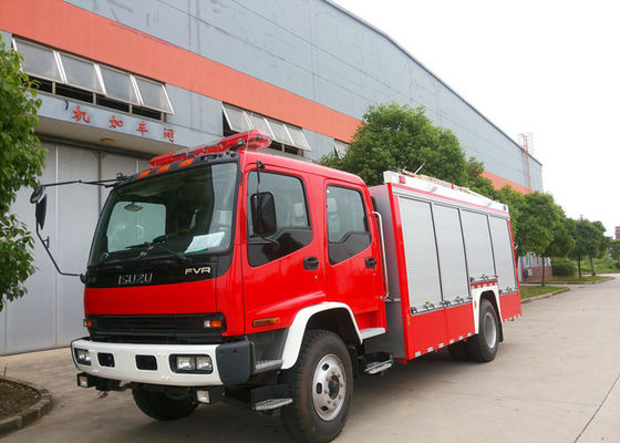 Shanghai Jindun 4x2 Isuzu Big Fire Trucks , 8126×2480×3350mm Fire Tender Vehicle
