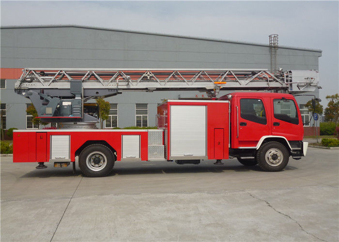 32m Working Height 4x2 Drive Six Seats Aerial Ladder Fire Truck with Water Tank