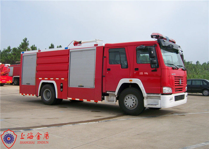 HOWO Chassis 4x2 Drive Commercial Custom Fire Trucks with Large Space Cab 6 Seats