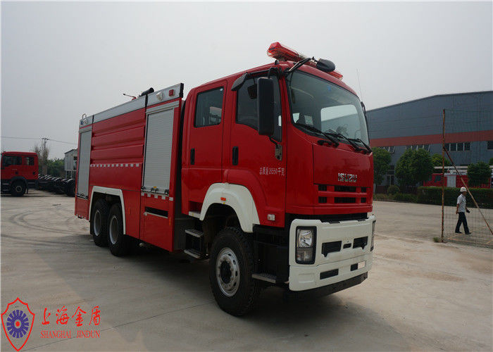 6x4 Drive Foam Commercial Fire Trucks With YTQ 590K Sandwich Type PTO