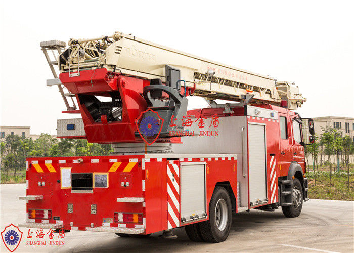 Imported Benz Chassis 6X4 Drive Aerial Ladder Fire Truck 32 meters Working Height