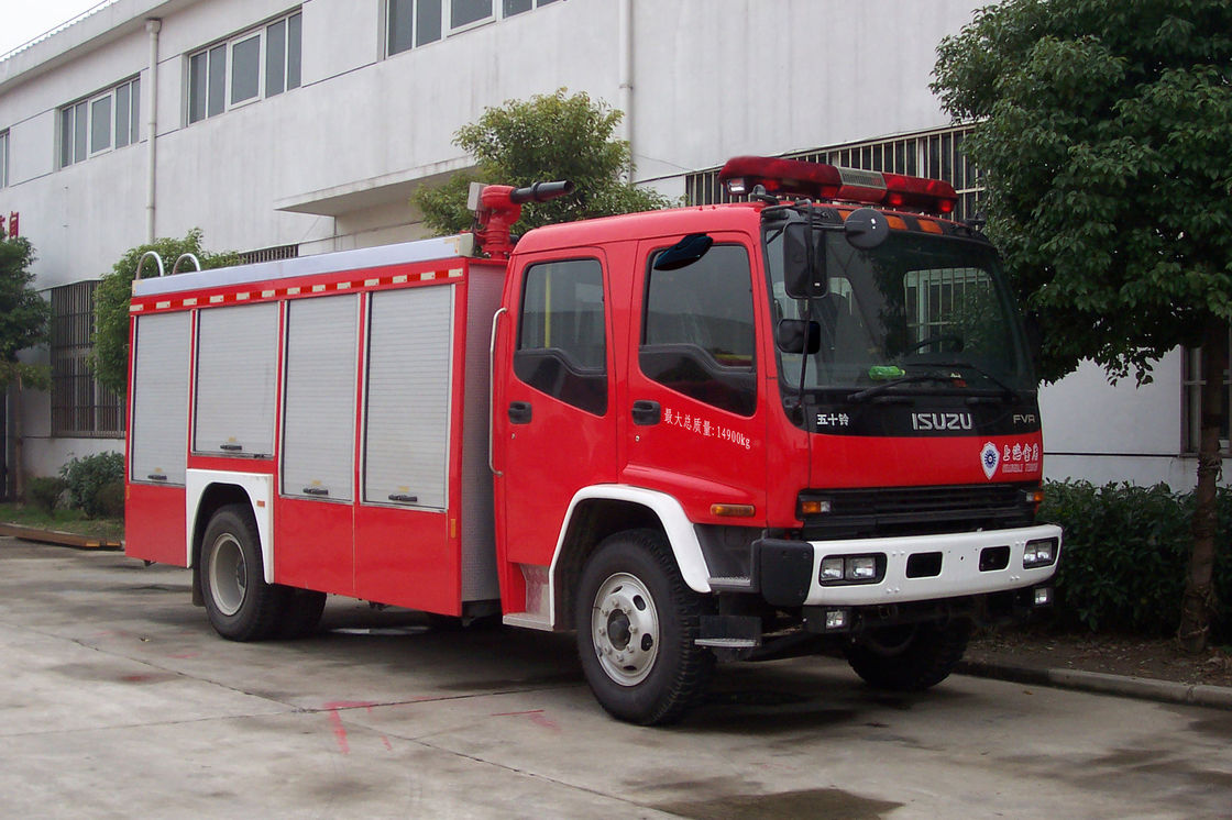 Original Two Row Five Seats Cab 139KW 3500 Kg Water & Foam Tanker Fire Trucks