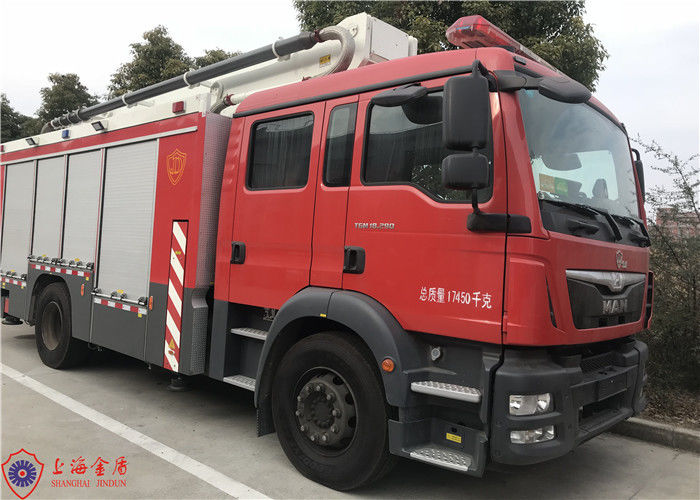 25 Meters Max Height Short Adjustment Time Aerial Ladder Fire Truck 4x2 Drive​