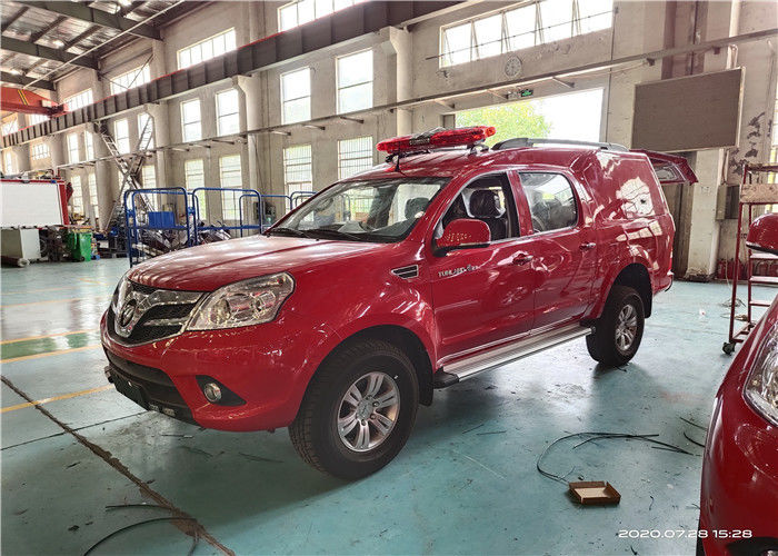 Foton 4x4 Chassis Pick-up Rescue Fire Truck 300L Fix Water Tank 30m Hose Reel