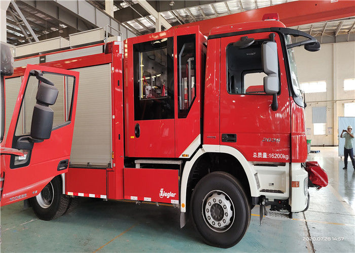 Gasoline Rear Mounted 100km/H 214kw Rescue Fire Truck