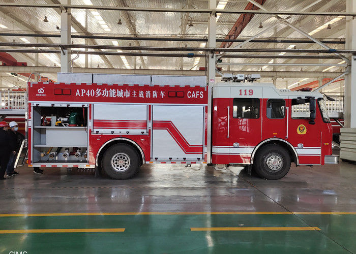 Max Speed 96Km/H Emergency Rescue Fire Fighting Vehicle with 4x1000w Lifting Light