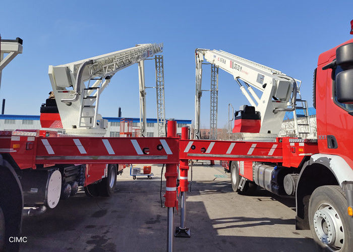 85km/H 315L Aerial Scaling Ladder Platform Fire Truck 2 Up Telescopic Boom