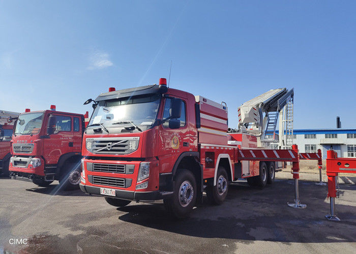 6x4 Drive 70m Aerial Ladder Fire Truck with 100m Wireless Control Six Seats