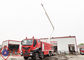 Min Ground Clearance 310mm Tower Ladder Truck , High Spraying Tower Fire Truck