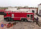 Min Ground Clearance 310mm Tower Ladder Truck , High Spraying Tower Fire Truck
