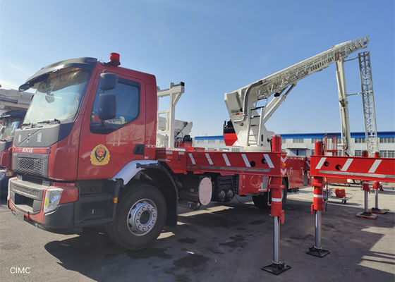 Telescopic Booms CCC Fire Rescue Vehicles ,400L 6x4 Fire Engine Ladder Truck